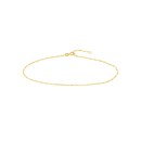 14K Yellow Gold 1.3mm Figaro Link Chain Anklet - 10 in.