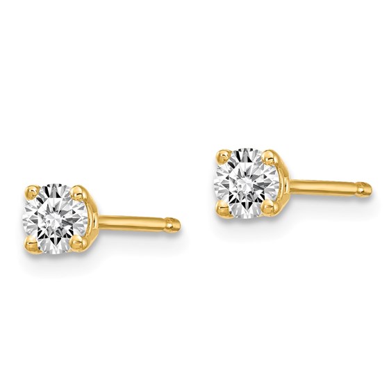 Buy 14k Yellow Gold 1/4ct Lab Grown Diamond 4-Prong Earring | APMEX