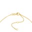 14K Yellow Gold 1.5 mm Rolo Chain Mini Heart Anklet - 10 in.