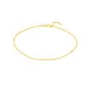 14K Yellow Gold 1.7mm Chain Anklet - Adjustable 9 - 10 in.