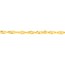 14K Yellow Gold 1.7mm Chain Anklet - Adjustable 9 - 10 in.