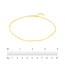 14K Yellow Gold 1.7mm Chain Anklet - Adjustable 9 - 10 in.