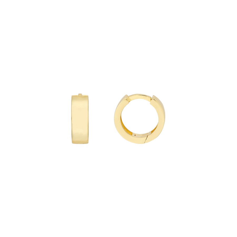 14K Yellow Gold 10.50 x 3.45 mm Round Hoop Earring