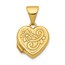 14k Yellow Gold 10 mm Heart Locket Pendant - 16 mm