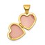 14k Yellow Gold 10 mm Heart Locket Pendant - 16 mm