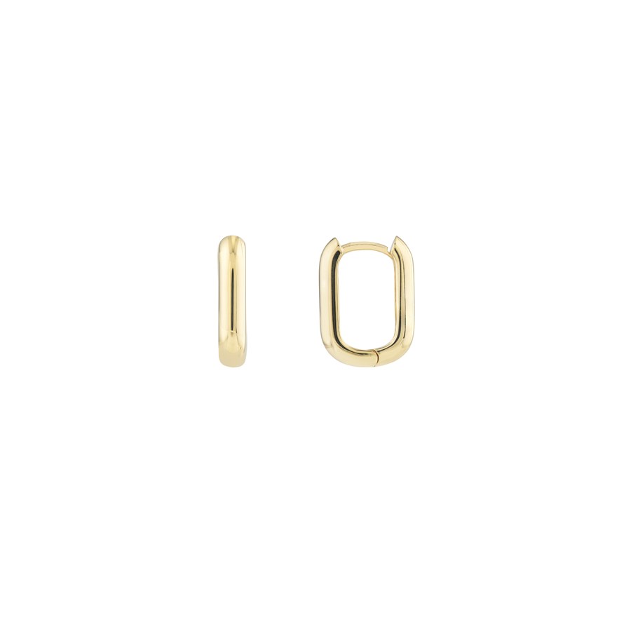 14K Yellow Gold 10 x 15 mm Oblong Polished Hoops