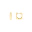 14K Yellow Gold 12.30 mm Medium Square Hoop Earring