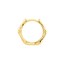 14K Yellow Gold 12.50 mm Bamboo Pentagon Hoops