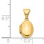 14k Yellow Gold 12 mm Oval Locket Pendant