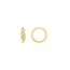 14K Yellow Gold 13 mm 1/2 Basket Weave Hoops