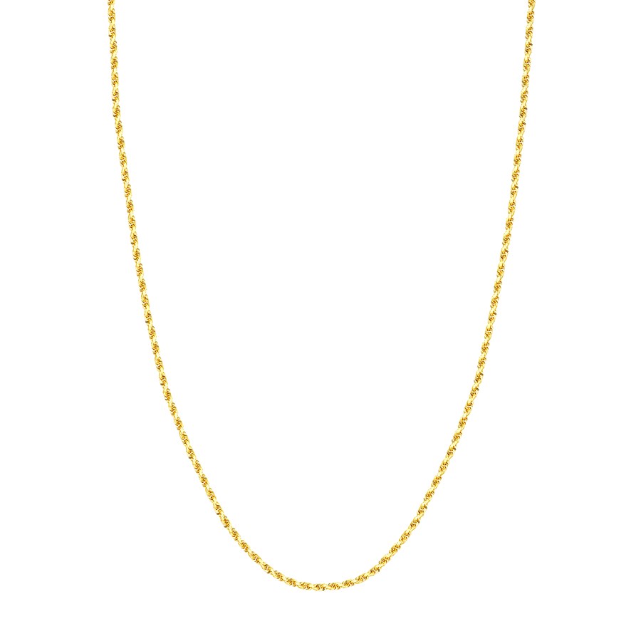 14K Yellow Gold 2.3 mm Rope Chain w/ Lobster Clasp - 20 in.