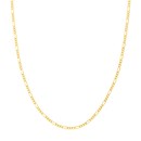 14K Yellow Gold 2.36mm Concave Link Figaro Chain - 18 in.