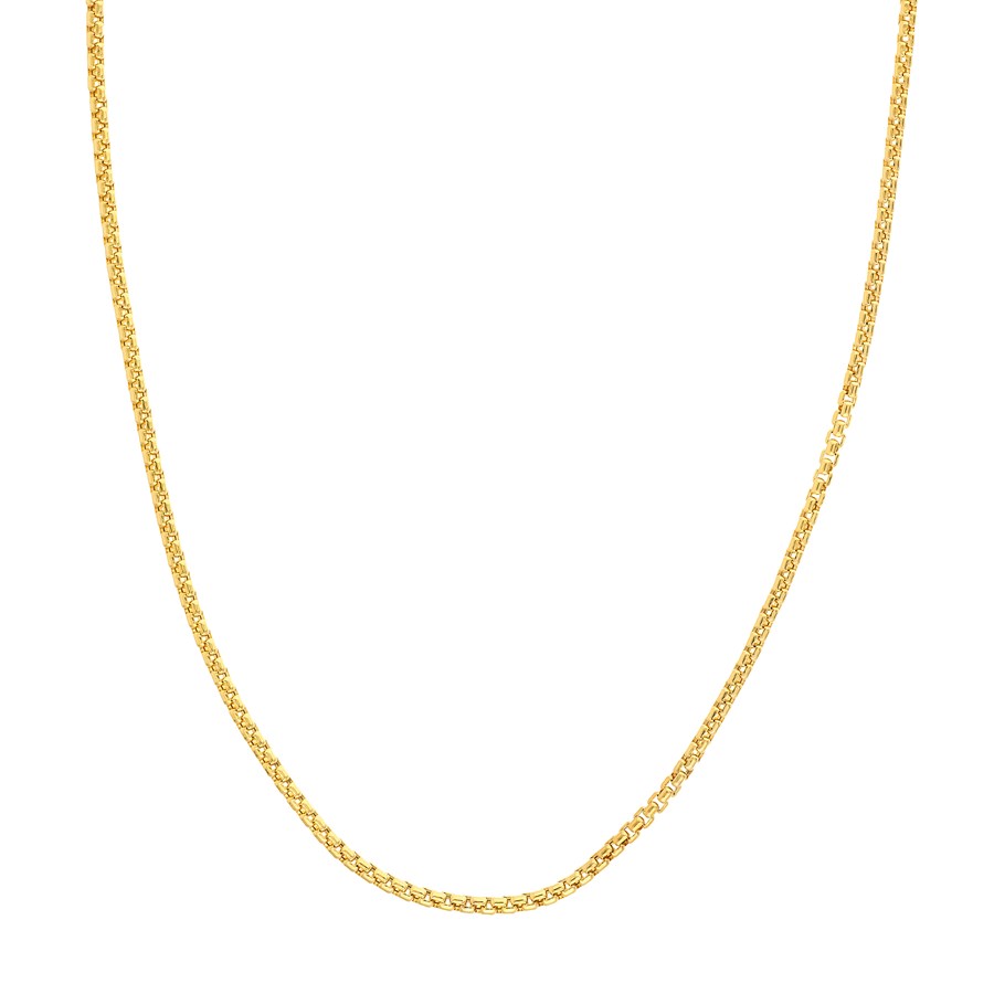 14K Yellow Gold 2.6 mm Box Chain w/ Lobster Clasp - 16 in.