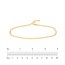 14K Yellow Gold 2.70mm Curb Link Chain Anklet - 10 in.