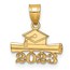 14K Yellow Gold 2023 Graduation Cap and Diploma Charm - 16.4 mm