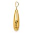 14K Yellow Gold 21x13mm Teardrop Shaped Locket - 28.3 mm