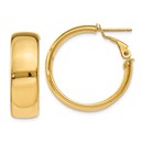 14k Yellow Gold 25 mm Hoop Earrings