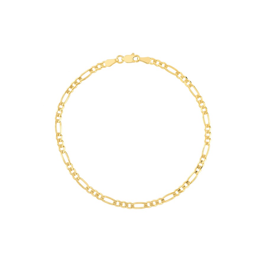 14K Yellow Gold 3.2 mm Figaro Chain w/ Lobster Clasp - 8 in.