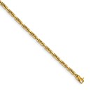 14k Yellow Gold 3.25 mm Polished Fancy Link Bracelet - 7.5 in.