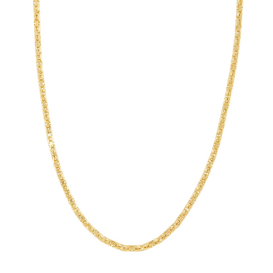 14K Yellow Gold 3.45 mm Byzantine Chain w/ Lobster Clasp - 22 in.