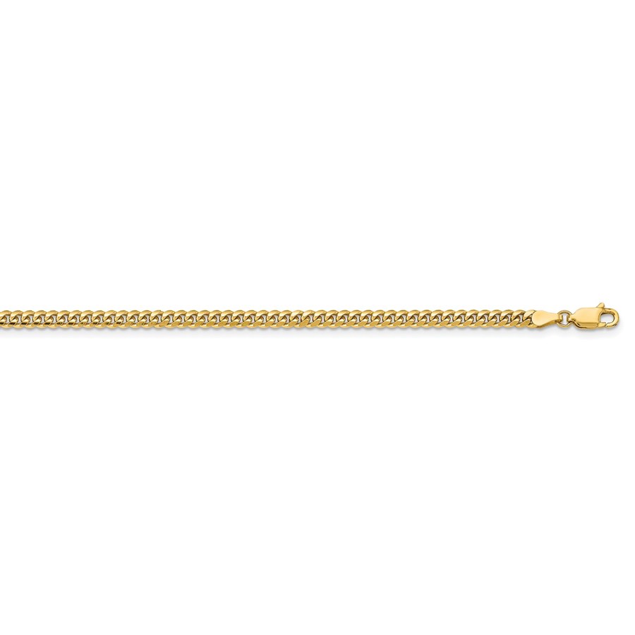 14k Yellow Gold 3.5 mm Solid Miami Cuban Chain - 22 in.