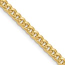 14K Yellow Gold 3.5mm Semi-Solid Miami Cuban Chain - 22 in.