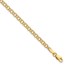 14K Yellow Gold 3.5mm Solid Double Link Charm Bracelet - 5.5 mm