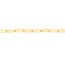 14K Yellow Gold 3.85mm Paperchip Chain Bracelet - 8 in.