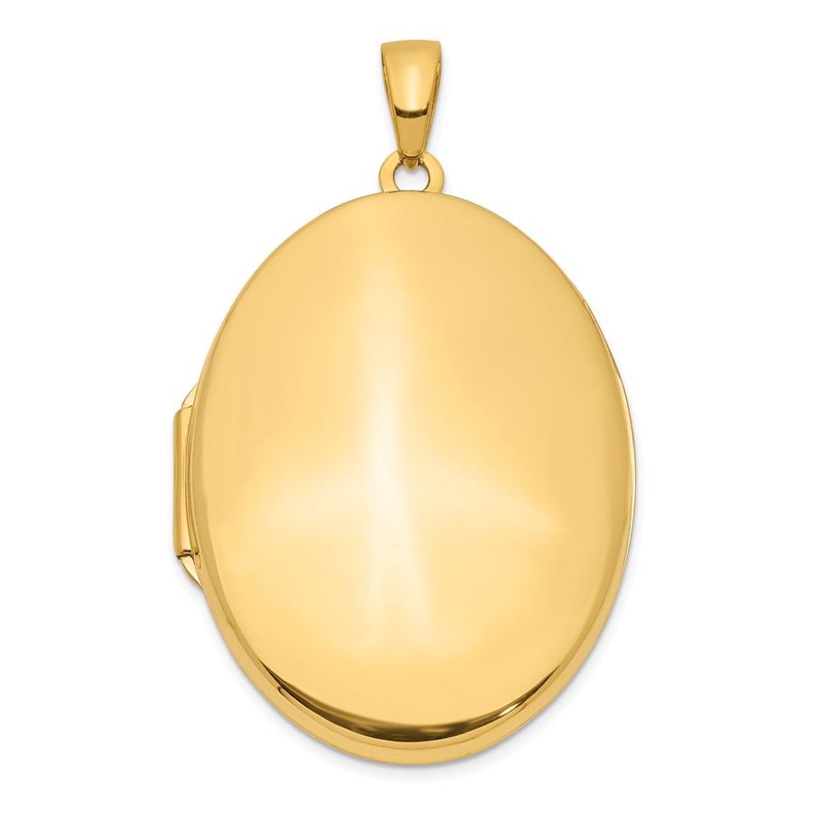 14k Yellow Gold 34 mm Oval Locket Pendant