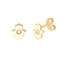 14K Yellow Gold 3Pts Dia Hamsa Stud Earring