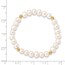 14k Yellow Gold 4-5 mm White Pearl & Beads Stretch Bracelet