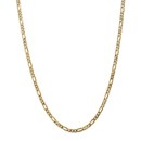 14k Yellow Gold 4 mm Flat Figaro Chain - 28 in.