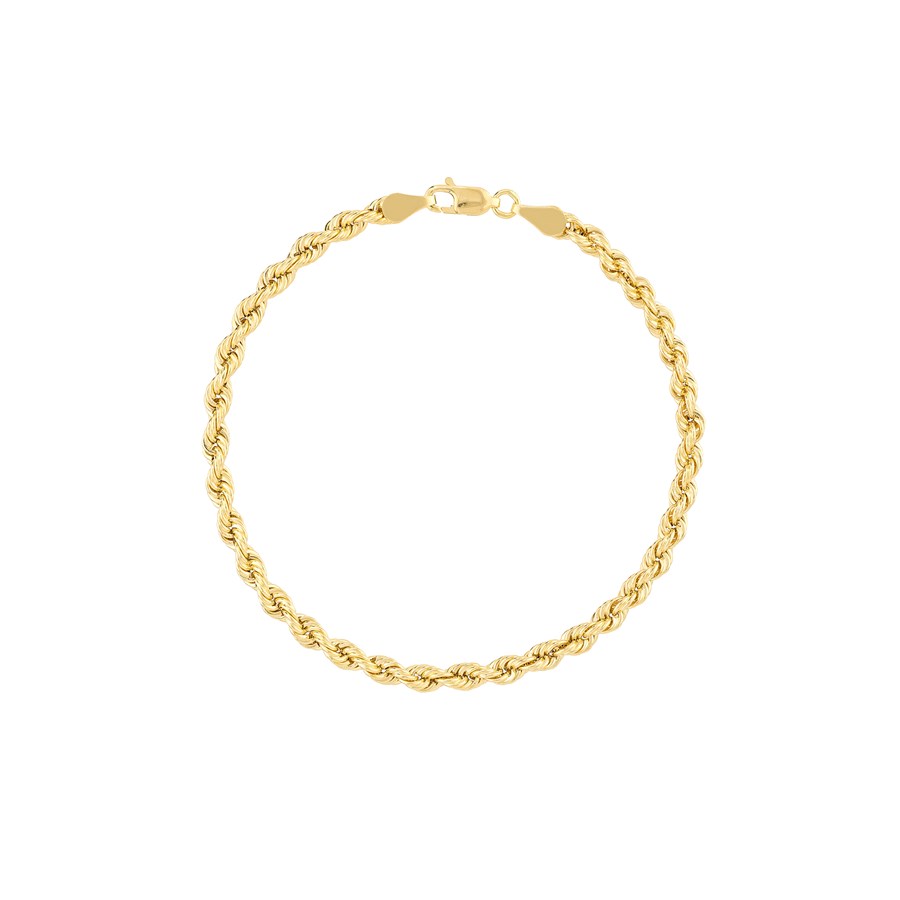 14K Yellow Gold 4 mm Rope Chain w/ Lobster Clasp - 8 in.