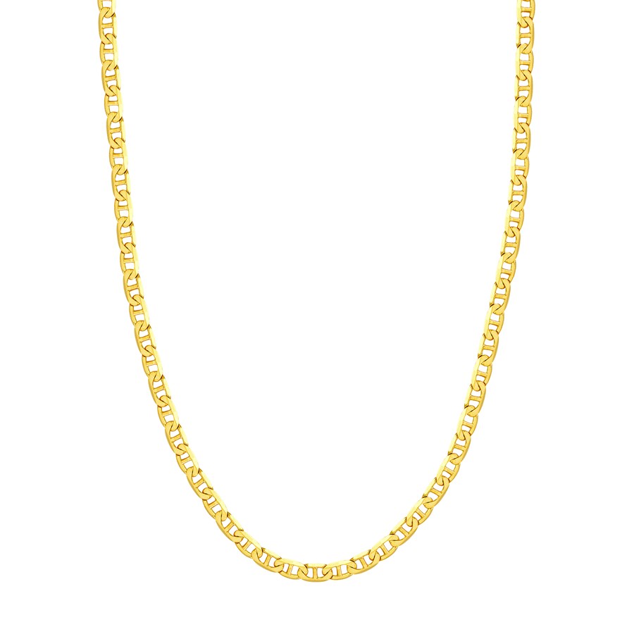 14K Yellow Gold 5.6 mm Mariner Chain w/ Lobster Clasp - 24 in.