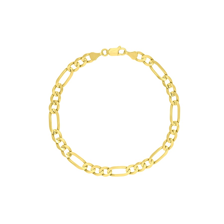 14K Yellow Gold 5.8mm Figaro Chain Bracelet - 8.5 in.