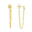 14K Yellow Gold 50/50 Front To Back 3.70 N 1.40 Curb Earring