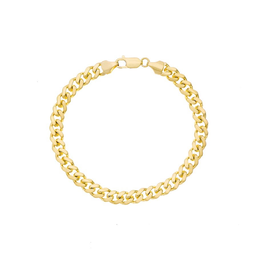 14K Yellow Gold 7.3 mm Cuban Chain w/ Lobster Clasp - 8.5 in.