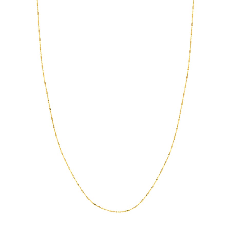 14K Yellow Gold .9 mm Saturn Chain w/ Spring Ring Clasp - 16 in.