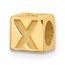 14K Yellow Gold Alphabet Bead Letter X