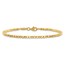 14K Yellow Gold and Diamond-cut Beaded Bracelet - 7.25 in.