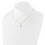 14K Yellow Gold and Diamond-cut Cross Necklace - 16.25 in.