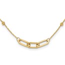 14K Yellow Gold and Diamond-cut Fancy Necklace - 18 in.