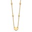 14K Yellow Gold and Diamond-cut Heart Beads Necklace - 17.5 in.