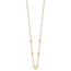 14K Yellow Gold and Diamond-cut Heart Beads Necklace - 17.5 in.