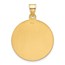 14K Yellow Gold and Satin Solid St Joseph Medal - 32.3 mm