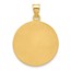 14K Yellow Gold and Satin Solid St Jude Thaddeus Medal - 33 mm