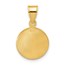 14K Yellow Gold and Satin Solid St. Michael Medal - 21.3 mm