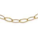 14K Yellow Gold and Textured Fancy Link Necklace - 31 in.