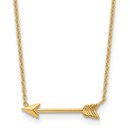 14K Yellow Gold Arrow 17in Necklace - 17 in.