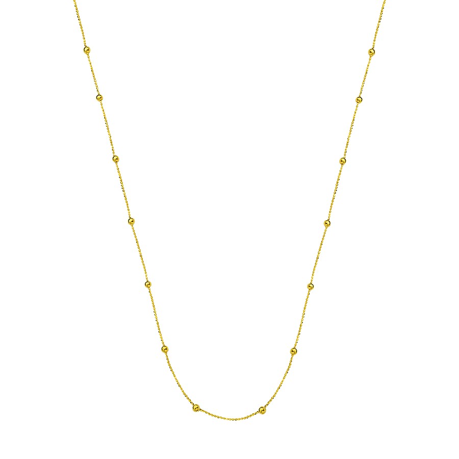 14K Yellow Gold Bead Ball Chain Necklace - 20 in.